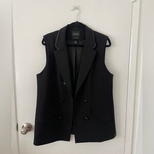 Scotch & Soda Black Sleeveless Blazer